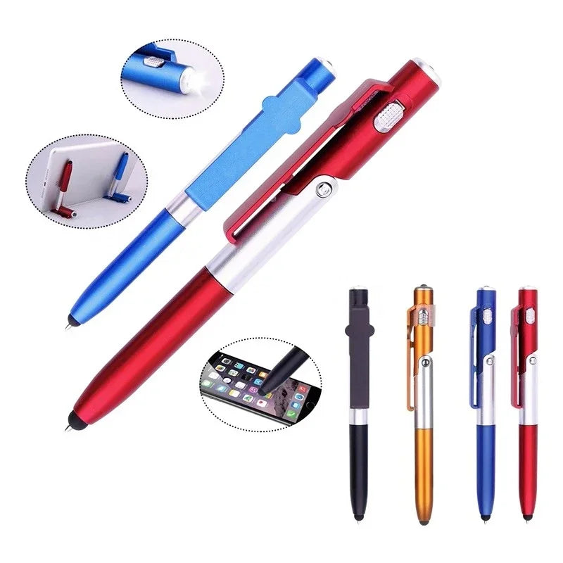 Multifunction Ballpoint Pen with LED Light and Phone Holder