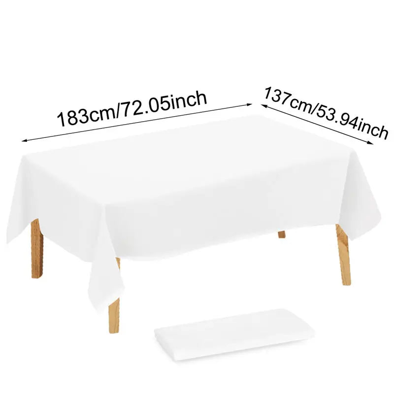 Disposable Plastic Tablecloth 137×183cm Rectangle Table Cover