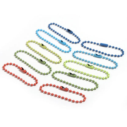 Ball Chain Keychains – 100pcs Metal Bead Chains for DIY Crafts