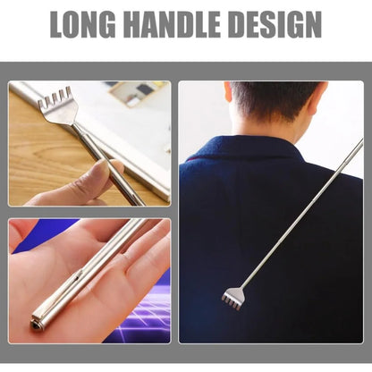 Telescopic Back Scratcher – Extendable Stainless Steel Long Reach Tool