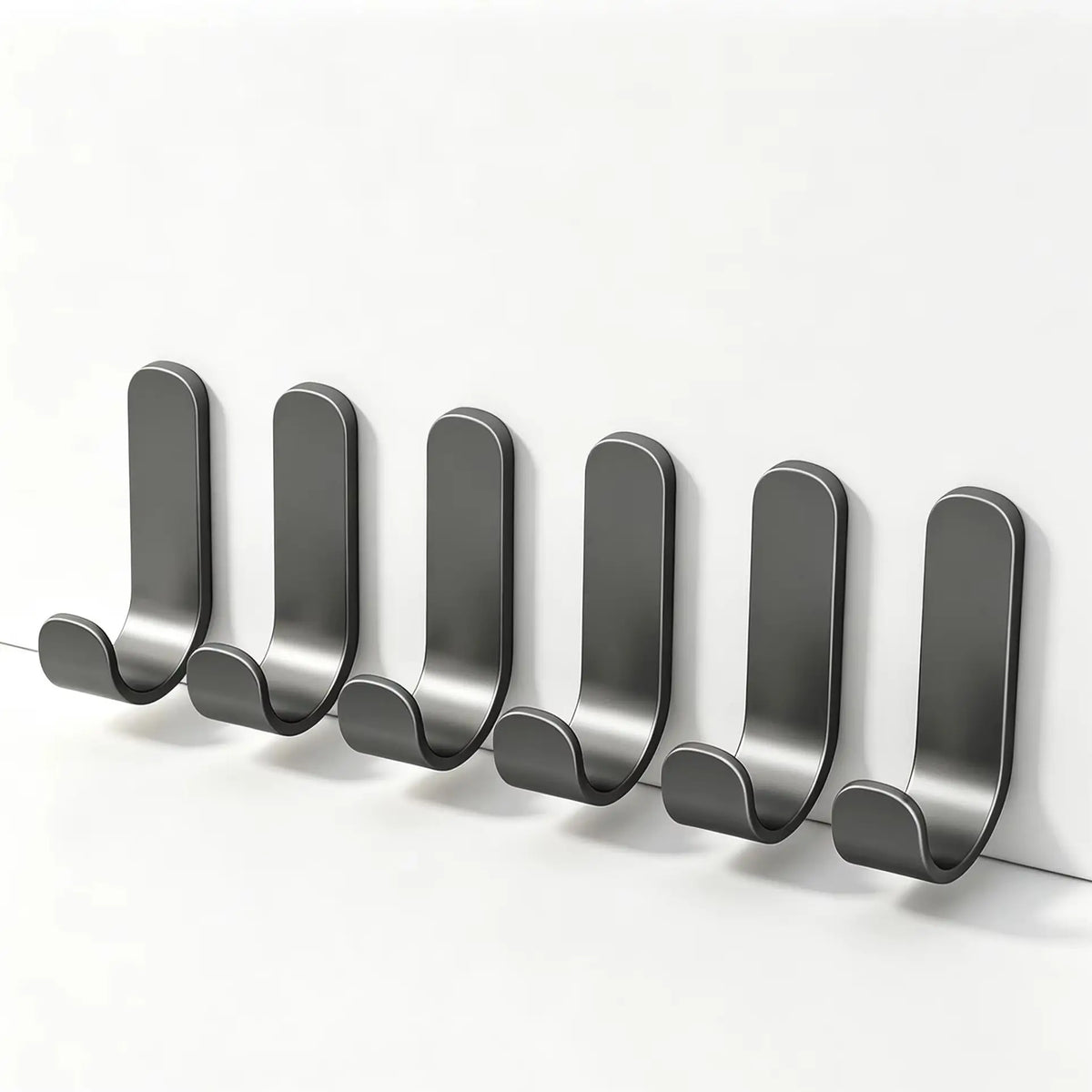 Self Adhesive Hooks – 6Pcs No Drill Wall Hanging J Hooks