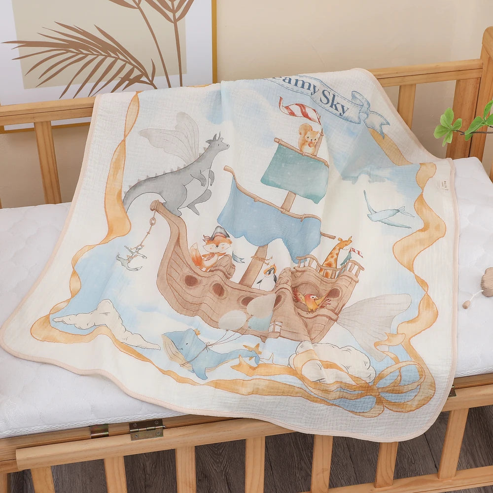 Baby Bath Towel – Soft Cotton Gauze Towel for Newborns