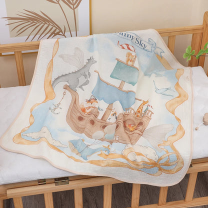 Baby Bath Towel – Soft Cotton Gauze Towel for Newborns