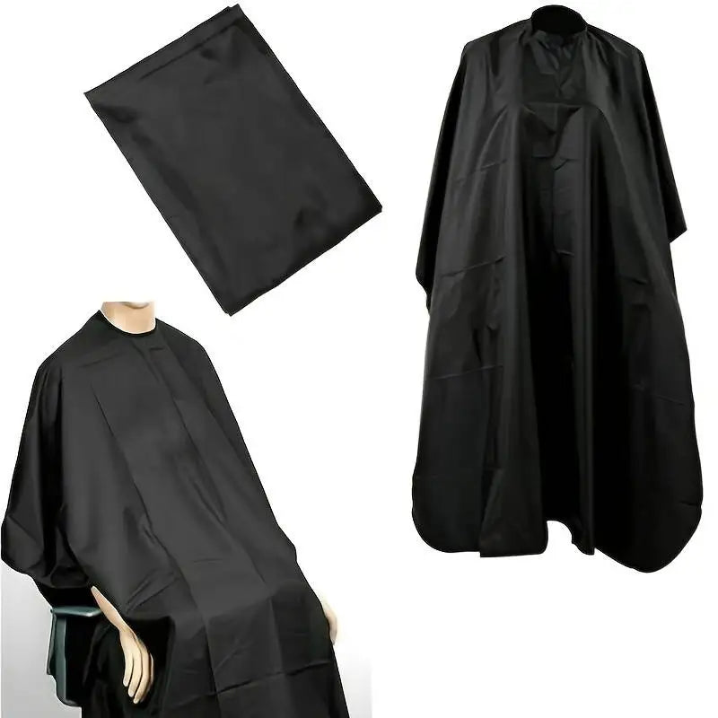 Hair Cutting Cape – Black Barber Salon Cape for Styling and Coloring