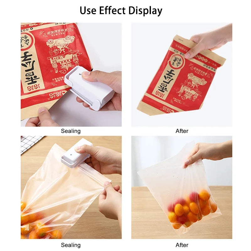 Mini Bag Sealer, Handheld Heat Sealer for Plastic Food Bags