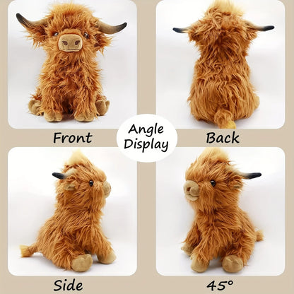 Highland Cow Plush 25cm Soft Stuffed Animal Toy for Kids