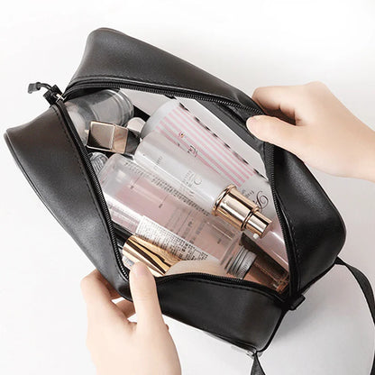 Waterproof Travel Makeup Bag with Transparent Large Capacity Design