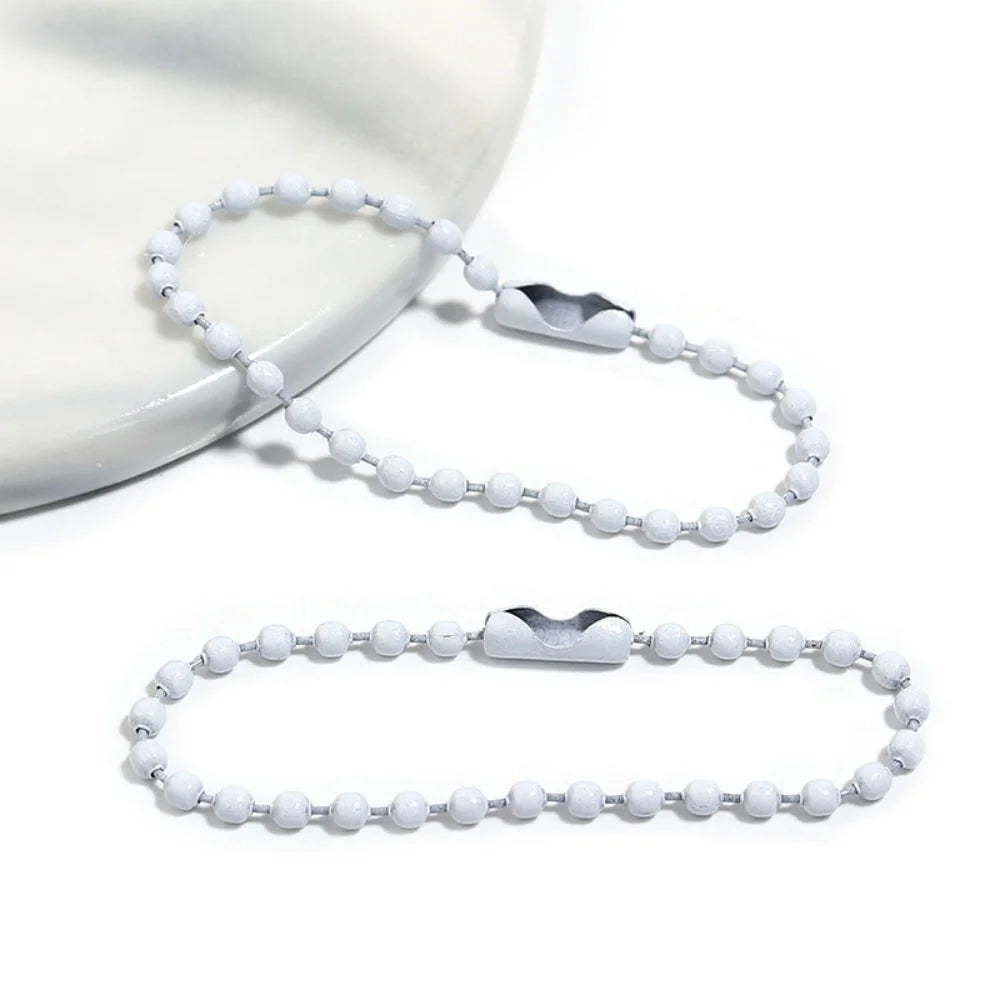 Ball Chain Keychains – 100pcs Metal Bead Chains for DIY Crafts