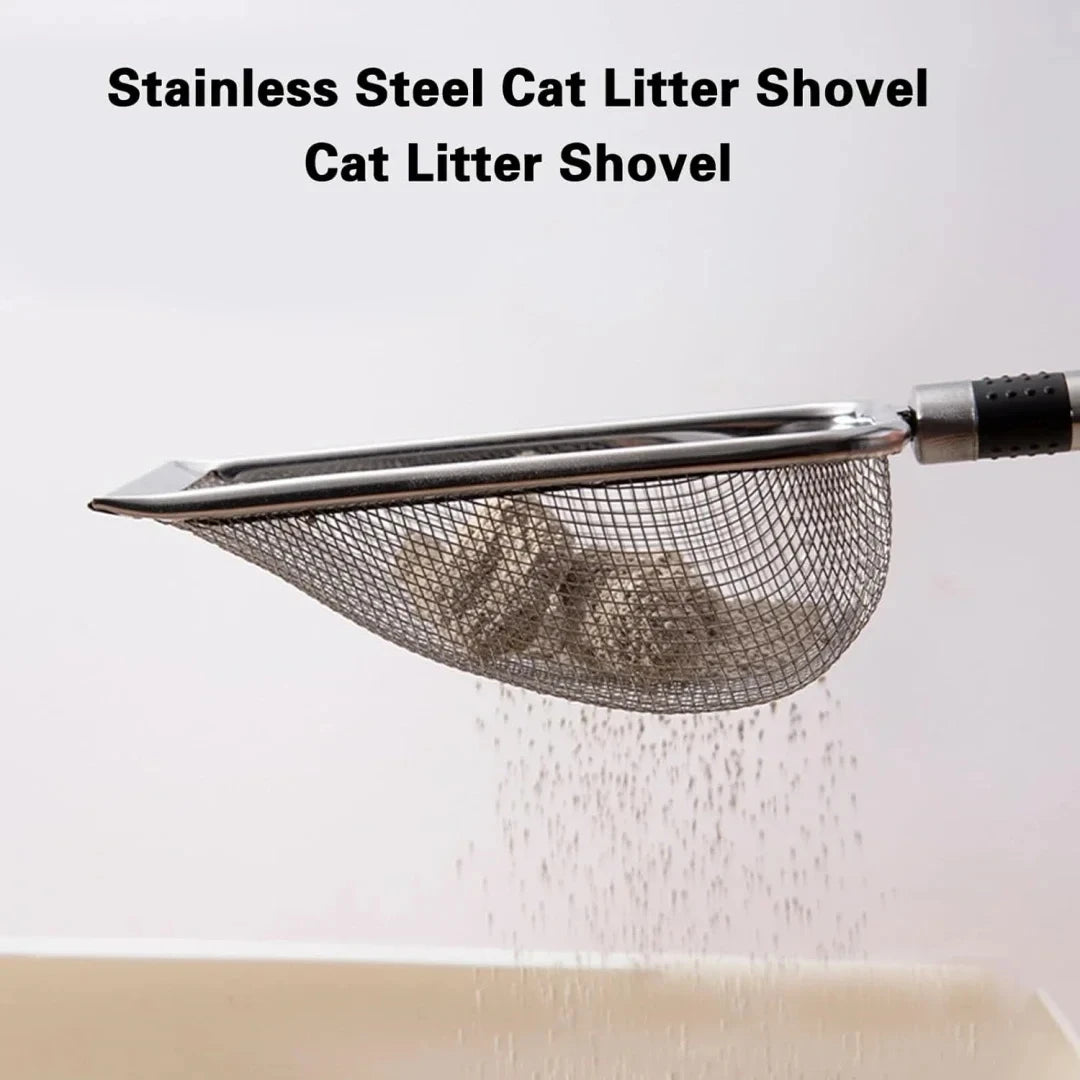Stainless Steel Cat Litter Scoop – Rust-Resistant Waste Removal Tool