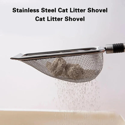 Stainless Steel Cat Litter Scoop – Rust-Resistant Waste Removal Tool