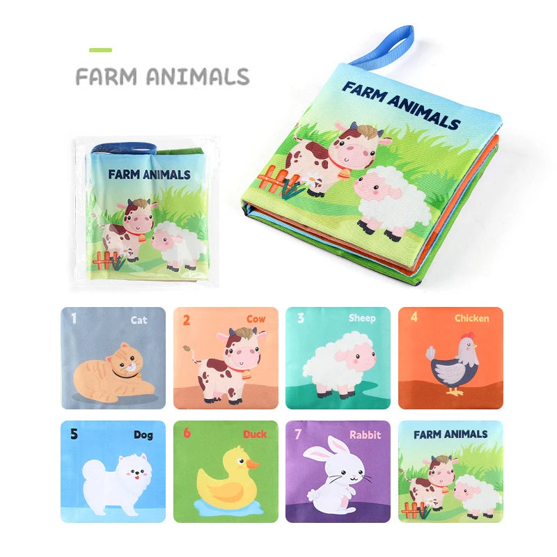Baby Sensory Book – Soft Touch & Feel High Contrast Learning Toy