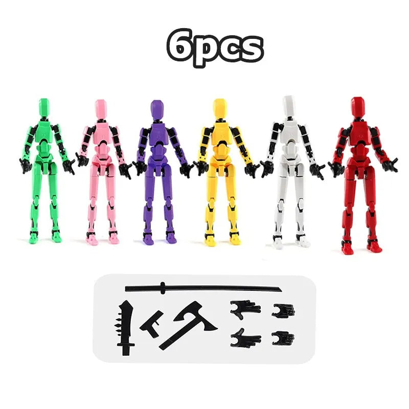 Movable Robot Action Figure, 13-Joint Poseable Model Toy – 14CM