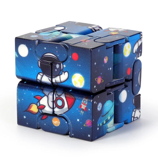 Infinity Fidget Cube – Colorful Folding Desk Fidget Toy