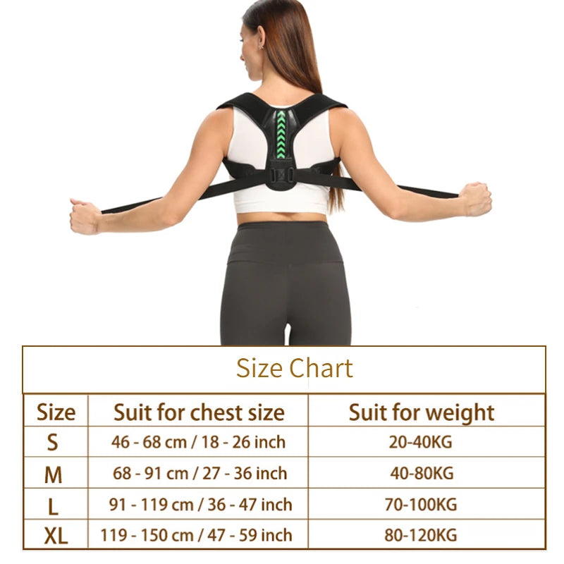 Adjustable Back Posture Corrector for Shoulder and Upper Back Support