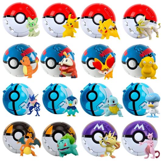 Mini Anime Figure, 3-5cm PVC Character Model with 7cm Ball