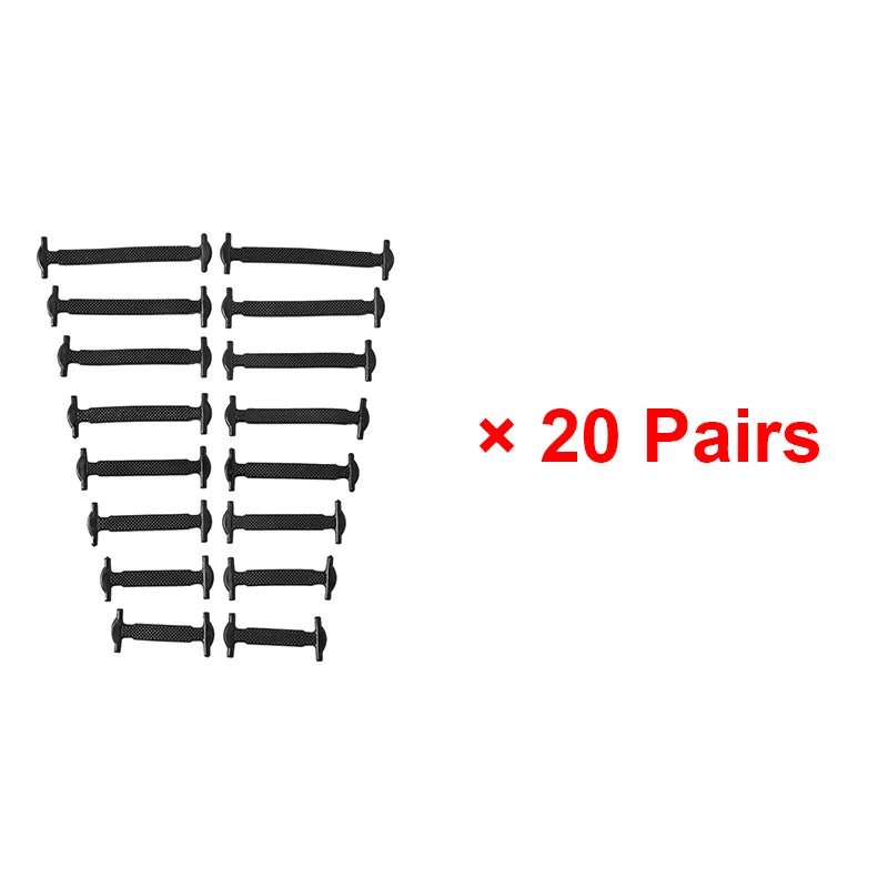 No Tie Shoelaces Silicone Elastic Laces for Easy Slip-On Shoes