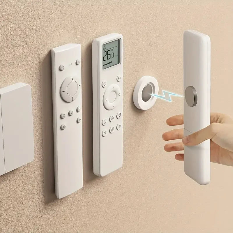Magnetic Remote Control Holder 3 Pack Wall Mount No Drill Organizer