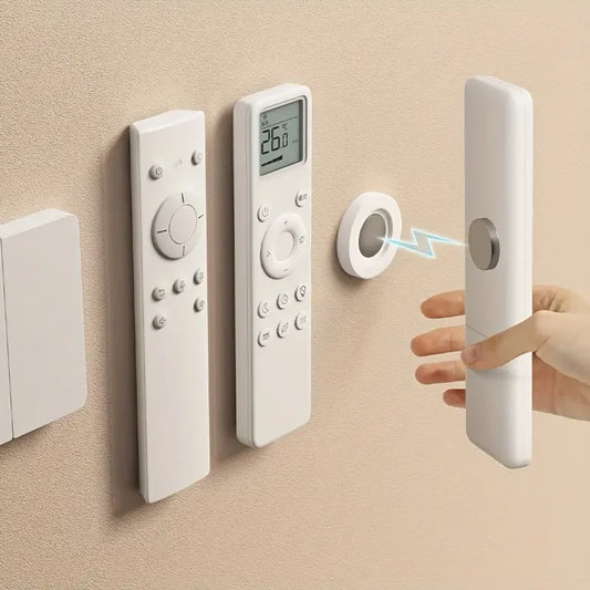Magnetic Remote Control Holder 3 Pack Wall Mount No Drill Organizer