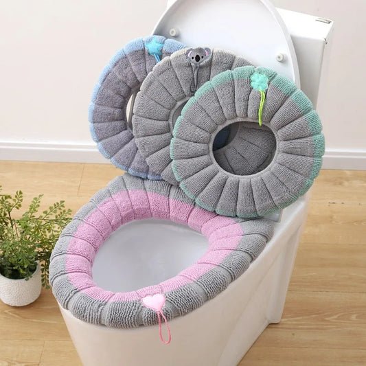 Toilet Seat Cover – Soft Washable Warm Cushion for Bathroom