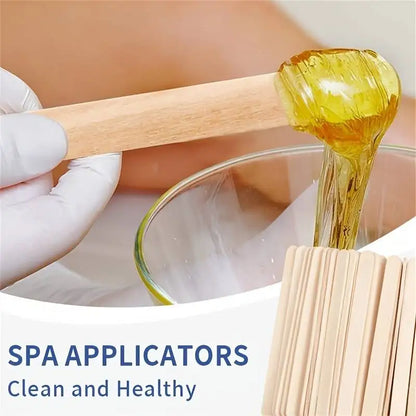 Wooden Wax Sticks – Disposable Waxing Spatulas for Hair Removal