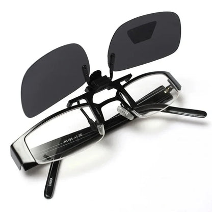 Polarized Clip-On Sunglasses Flip Up UV Protection Lens Clips