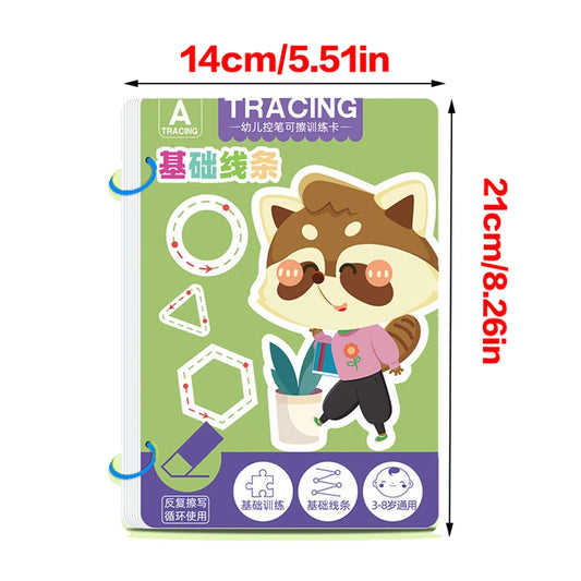Handwriting Practice Workbook for Kids – Reusable Tracing Book