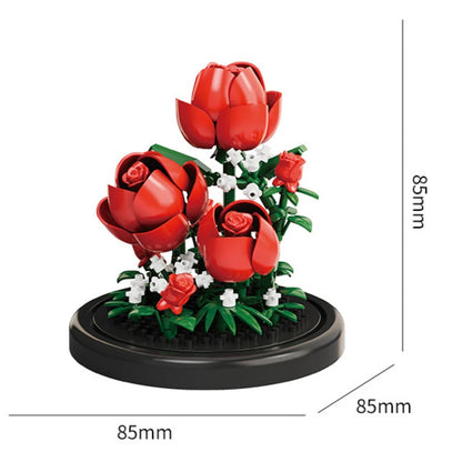 Flower Building Blocks – Micro DIY Lily & Rose Model Kit