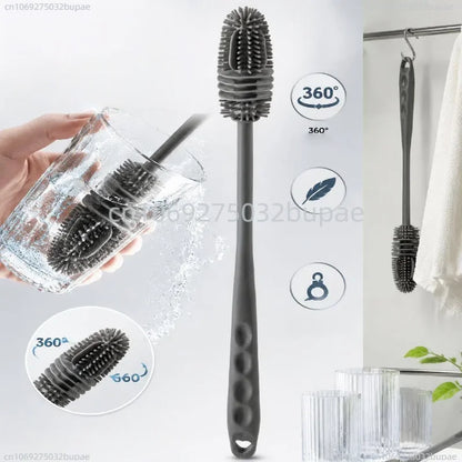 Silicone Bottle Brush – Long Handle Cup Cleaning Tool