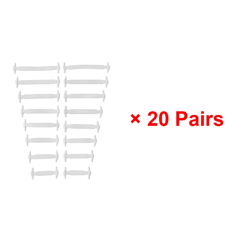 No Tie Shoelaces Silicone Elastic Laces for Easy Slip-On Shoes