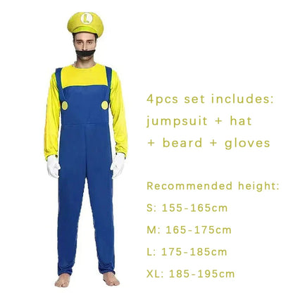 Adult Green Plumber Costume – Funny Jumpsuit for Halloween Cosplay