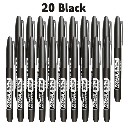 Permanent Markers 6-Piece Set with Waterproof Fine Tip Ink