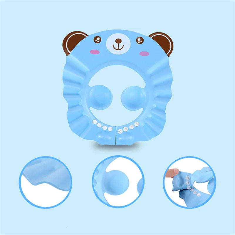 Baby Shower Cap Adjustable Bath Visor for Kids Shampoo Rinse Protection