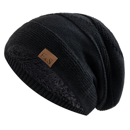 Winter Beanie Hat – Fur Lined Slouchy Knit Cap for Men & Women