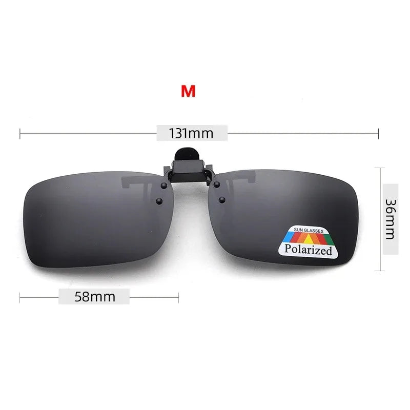 Polarized Clip-On Sunglasses Flip Up UV Protection Lens Clips