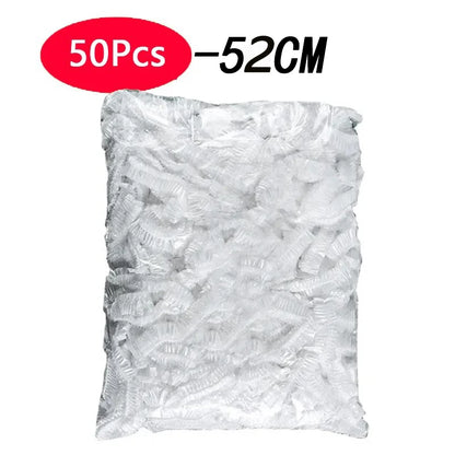 50 Pack Elastic Food Covers for Bowls, Plates and Food Containers