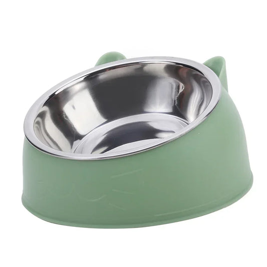 Elevated Cat Bowl – Inclined Stainless Steel Feeding Bowl