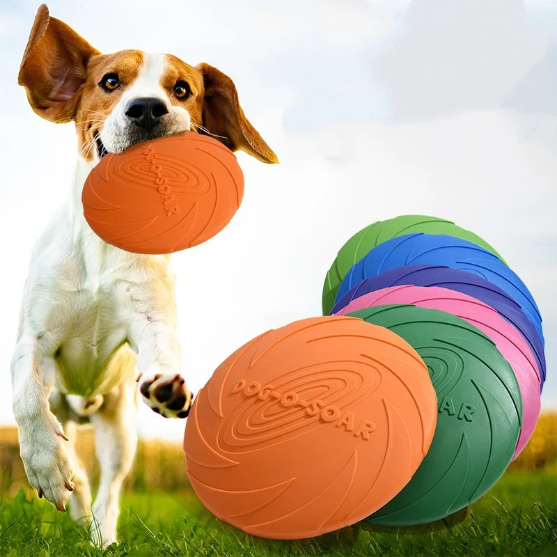 Dog Flying Disc – Rubber Interactive Throwing Toy for Dogs and Cats