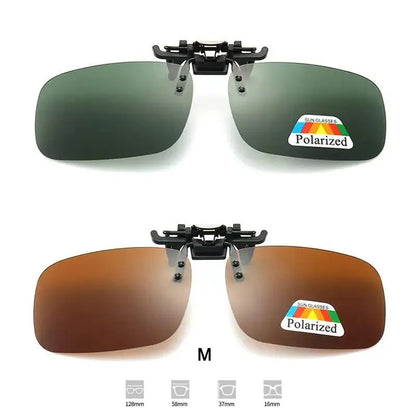 Polarized Clip-On Sunglasses Flip Up UV Protection Lens Clips