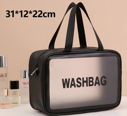 Waterproof Travel Makeup Bag with Transparent Large Capacity Design