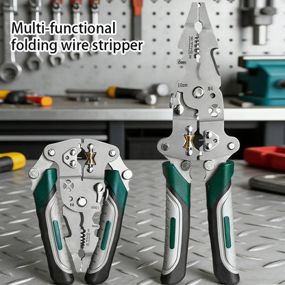 Multifunction Wire Stripper with Folding Pulley Design Pliers