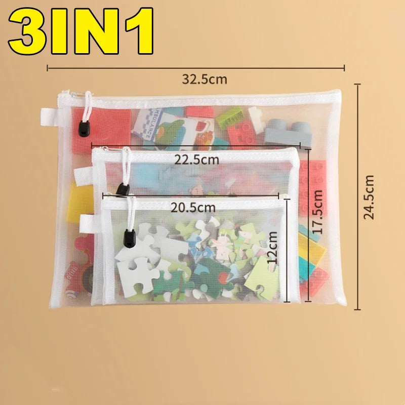 Mesh Zipper Storage Bag – Waterproof Organizer Pouch