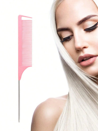Stainless Steel Rat Tail Comb for Hair Styling and Wigs