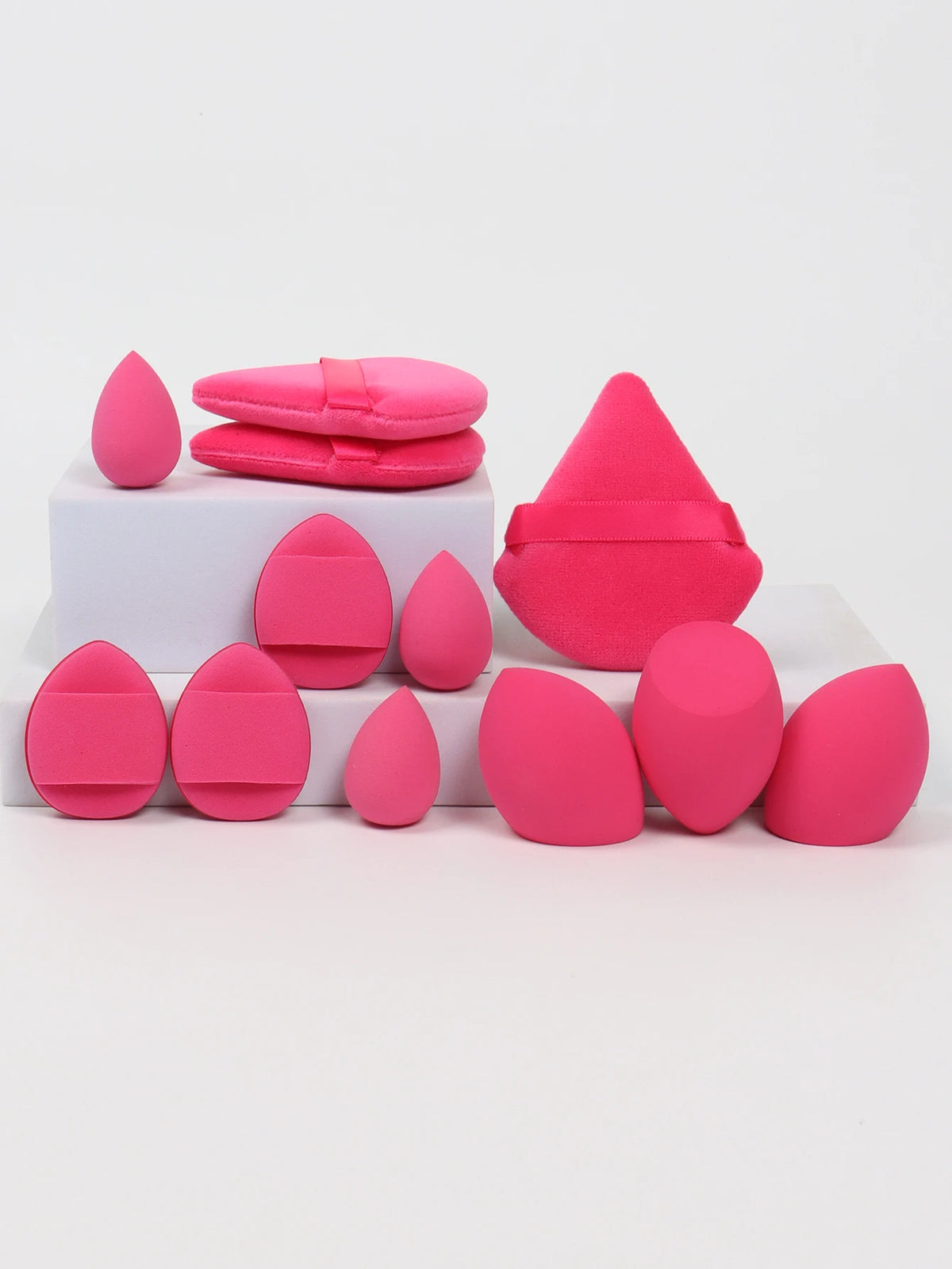 12-Piece Makeup Sponge Set with Powder Puffs and Beauty Blenders