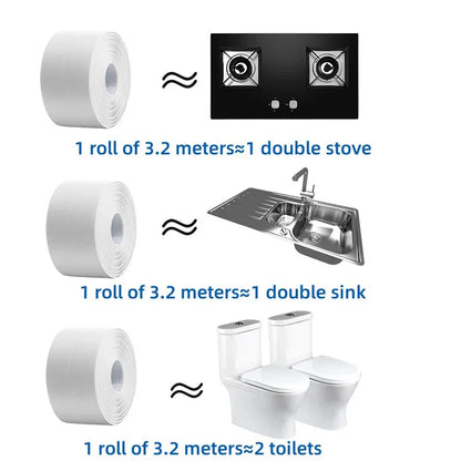 Waterproof Caulk Tape for Kitchen Sink, Bathroom and Bathtub