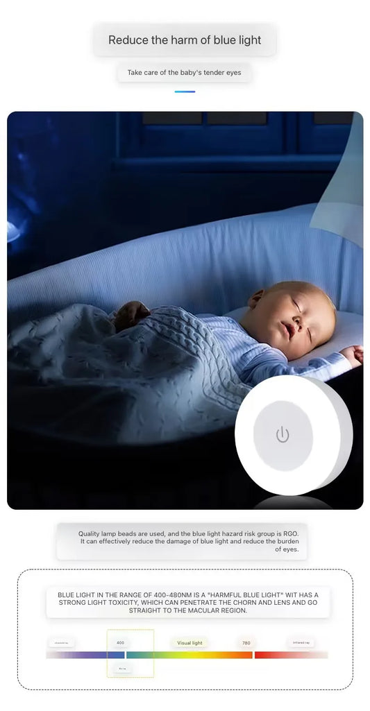 Rechargeable Night Light – Touch Sensor Magnetic LED Wall Lamp