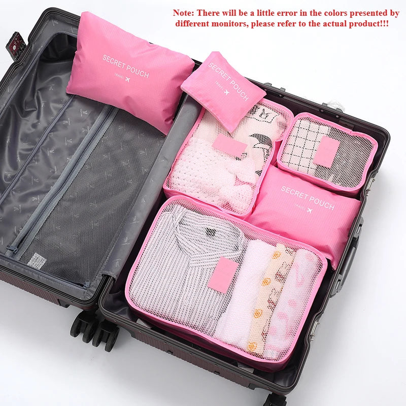 Travel Packing Cubes 6-Piece Set for Luggage Organization