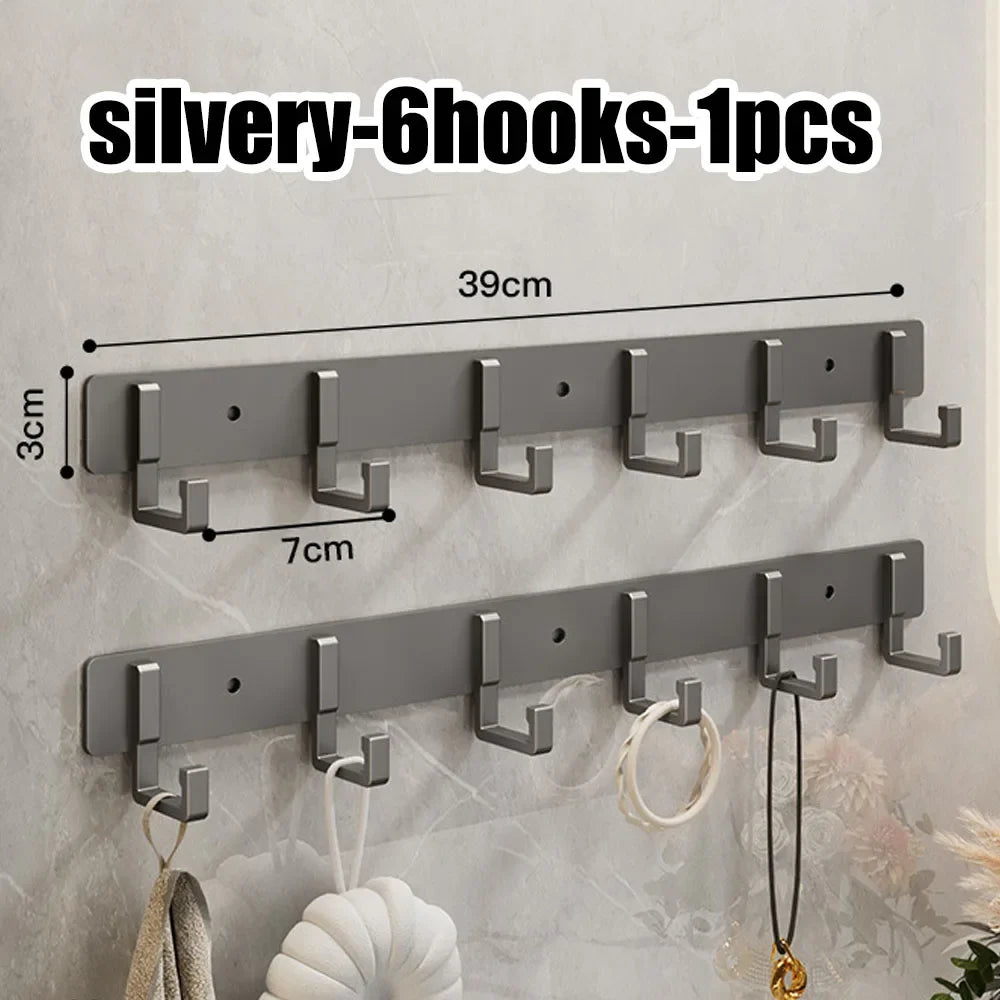 Adhesive Wall Hooks – No Drill Stainless Steel Towel & Robe Hanger