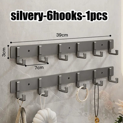 Adhesive Wall Hooks – No Drill Stainless Steel Towel & Robe Hanger