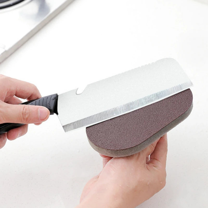 Emery Cleaning Sponge Brush with Handle for Kitchen and Bathroom