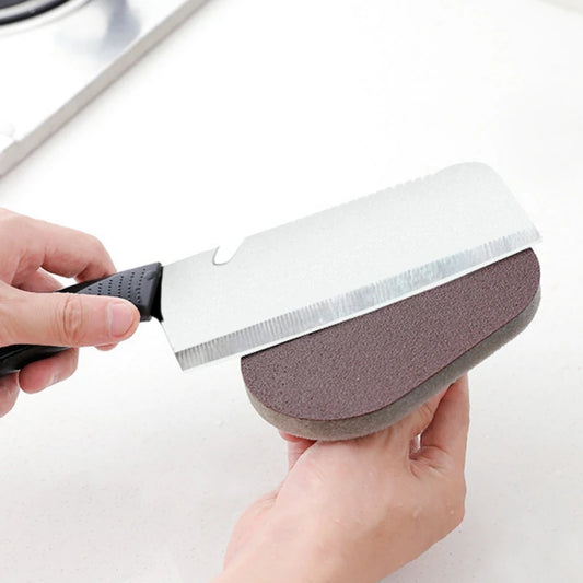 Emery Cleaning Sponge Brush with Handle for Kitchen and Bathroom